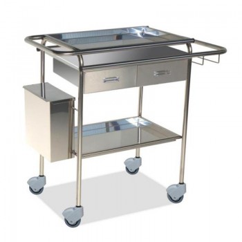 CARRO DE CURAS INOX 2 CAJ/BAN
